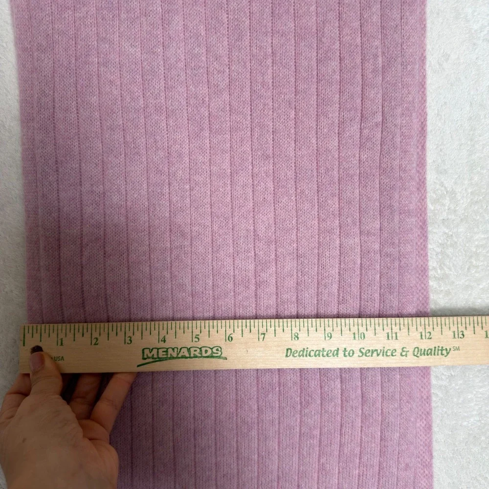 Charter Club Luxury 100% Cashmere Scarf Pink Ribbed Knit Winter Wrap NWT Soft